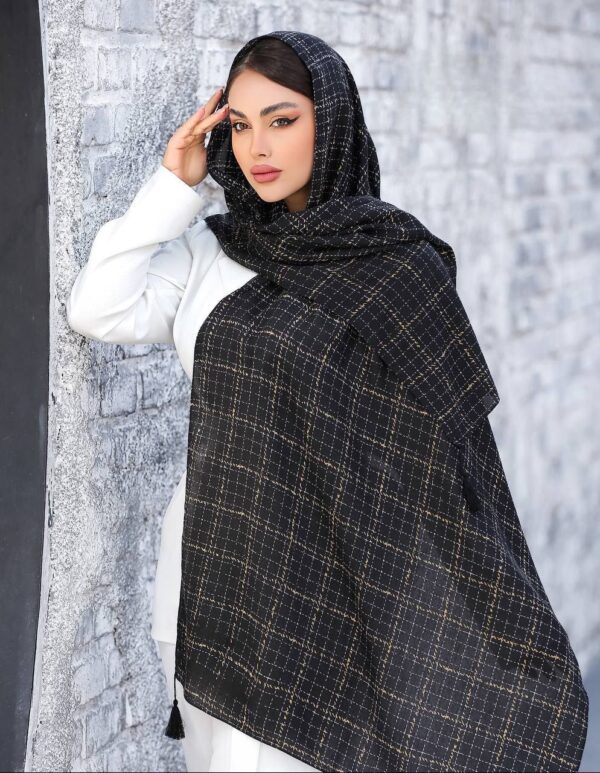 شال نخی SiaaScarf منگوله‌دار کد 221