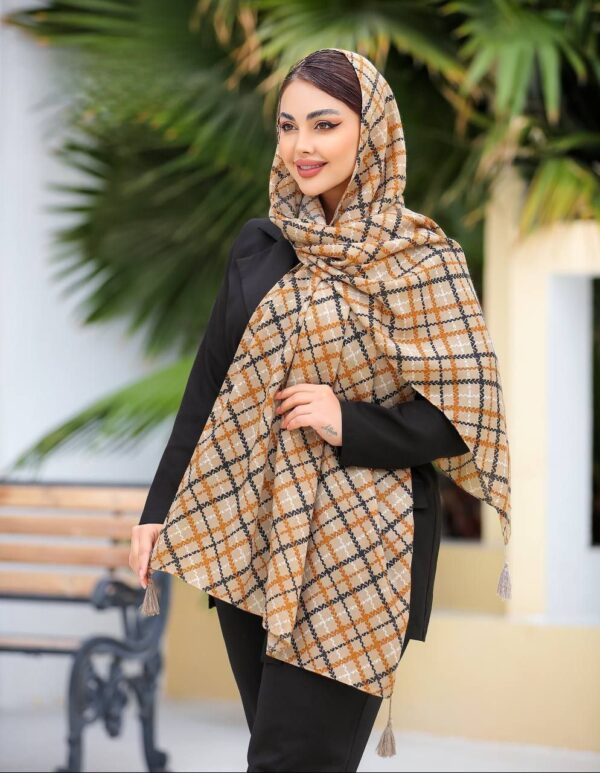 شال نخی SiaaScarf منگوله‌دار کد 220